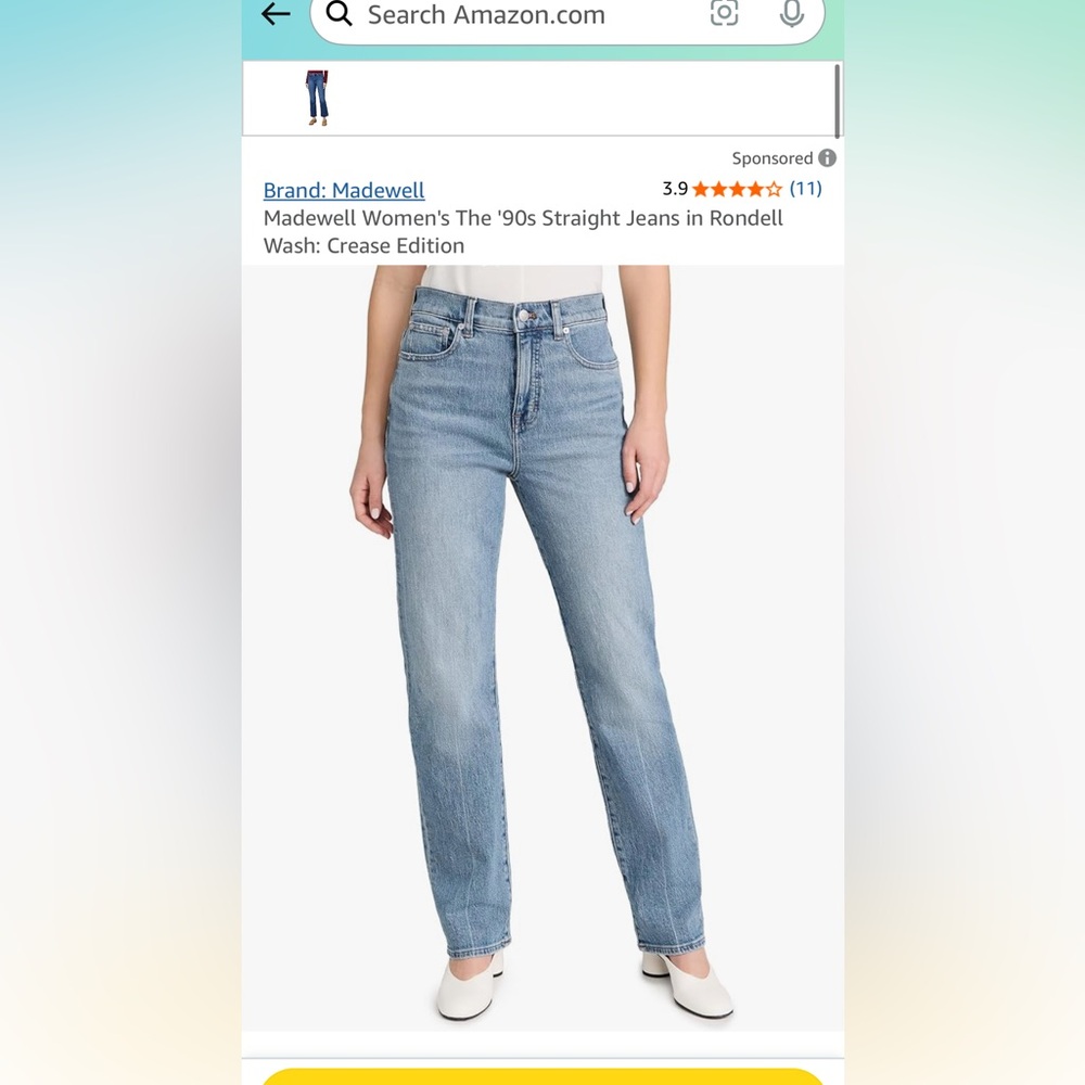 Madewell The 90s Straight Jean in Rondell Wash
